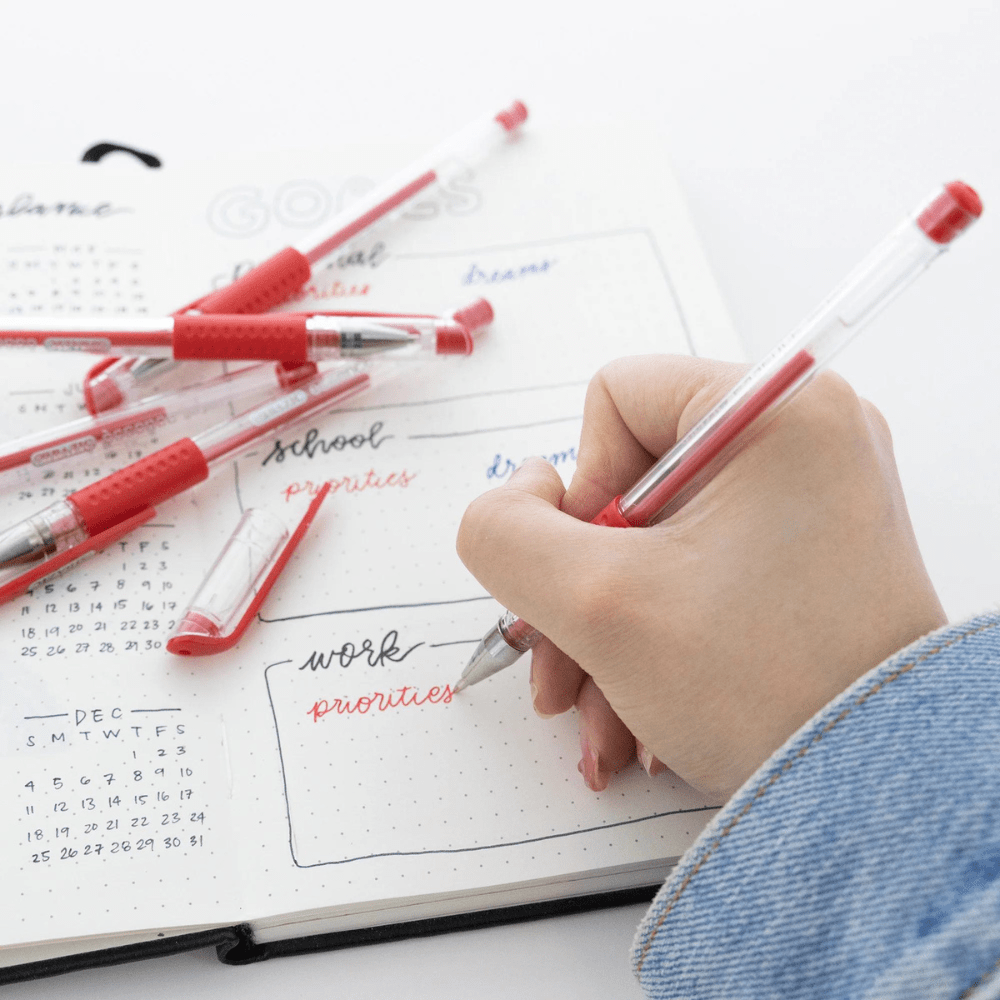 Essence Gel Pen Red w/ Cushion Grip (12/Box) - Mağazam