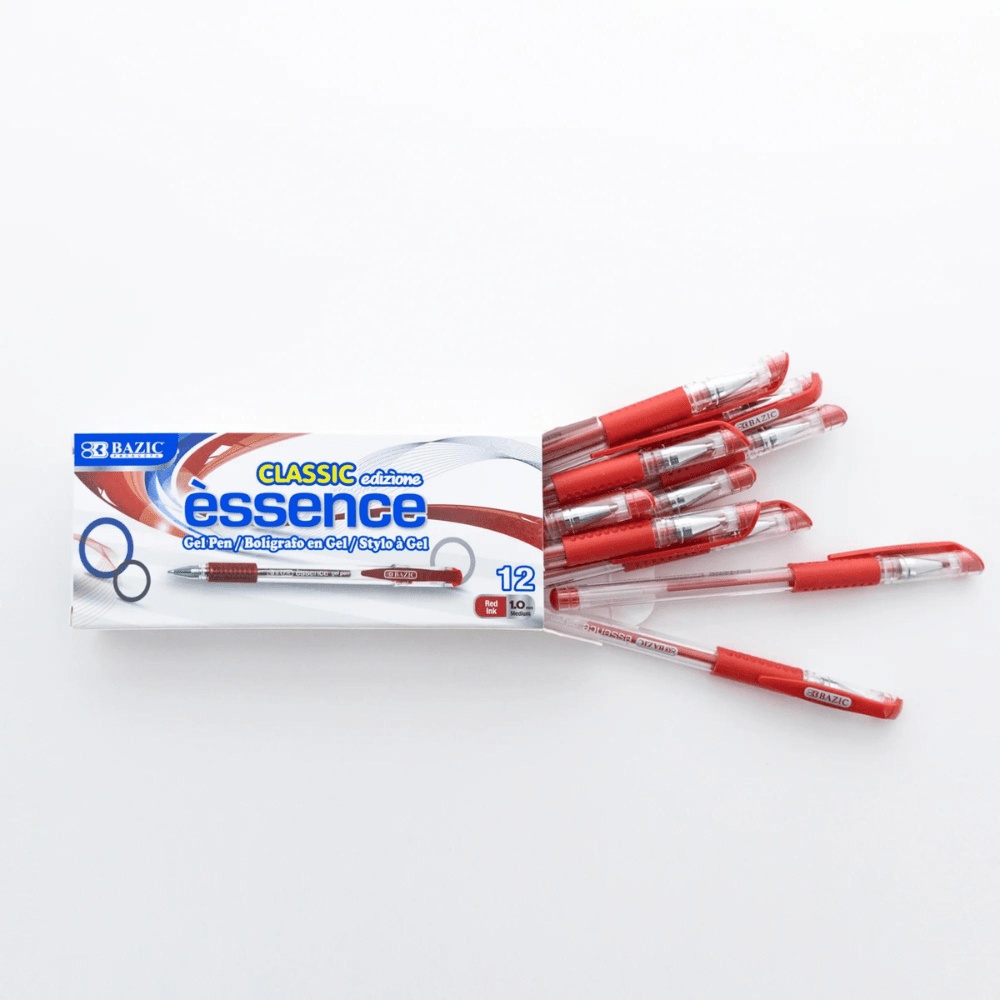 Essence Gel Pen Red w/ Cushion Grip (12/Box) - Mağazam