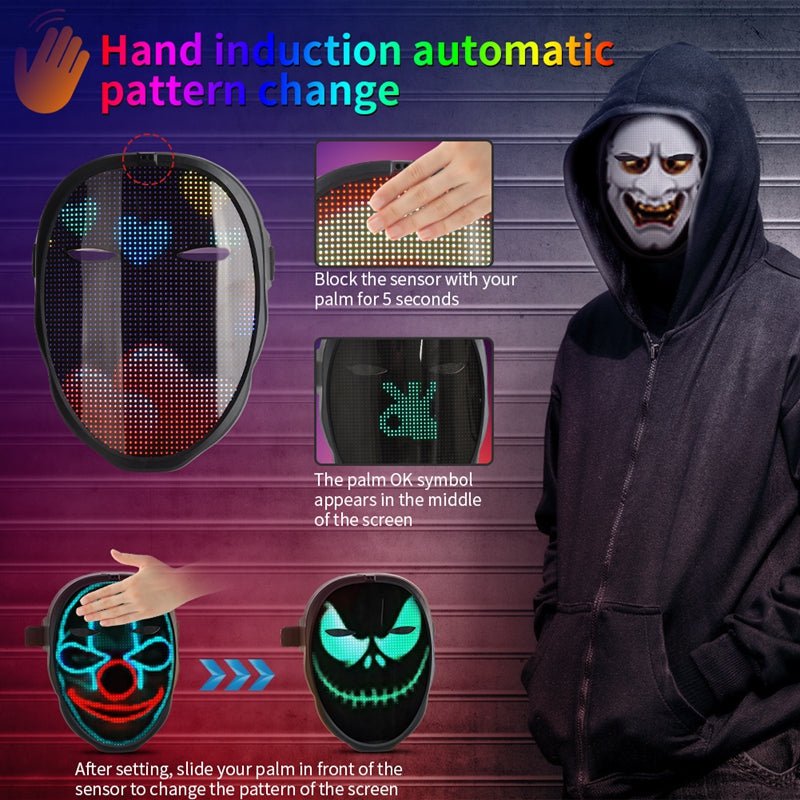 LED Face - Changing Glow Mask - Mağazam