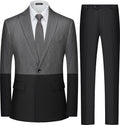 MAGE MALE Mens Suits Slim Fit Pinstripe 2 Piece Tuxedo Suit Set One Button Wedding Party Business Blazer Pants with Tie - Opal