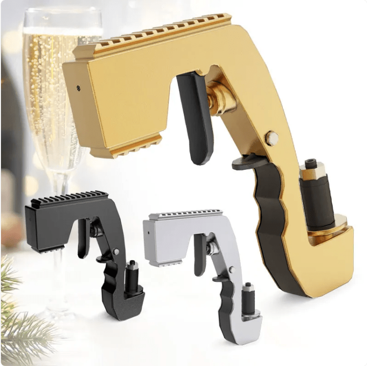 Premium Alloy Adjustable Champagne Gun – Bar Party Prop & Holder - Mağazam