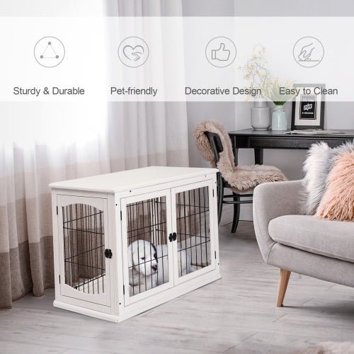 Small Kennel End Table With Two Open Sides And Lockable Door - Mağazam