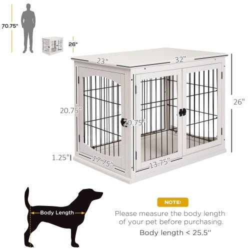 Small Kennel End Table With Two Open Sides And Lockable Door - Mağazam