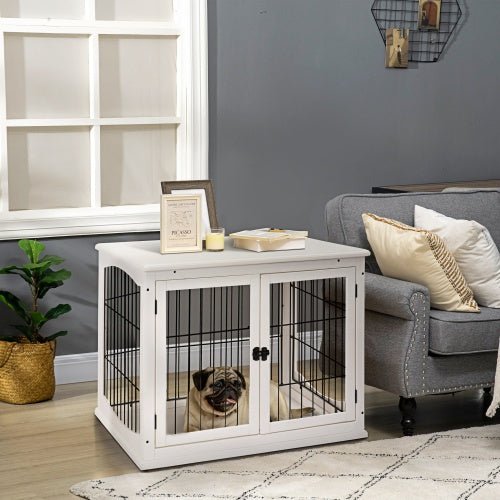 Small Kennel End Table With Two Open Sides And Lockable Door - Mağazam
