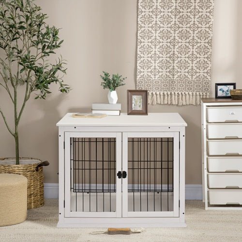 Small Kennel End Table With Two Open Sides And Lockable Door - Mağazam
